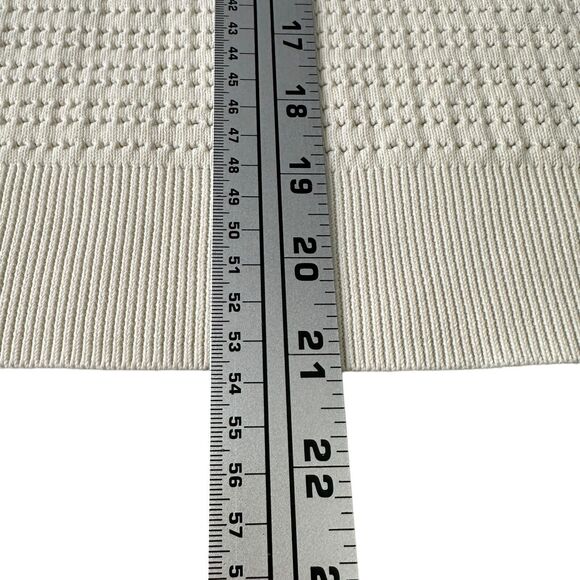 Tory Burch Sweatshirt Women’s Medium Knit Floral Lace Cream Ivory Off White - Picture 10 of 10